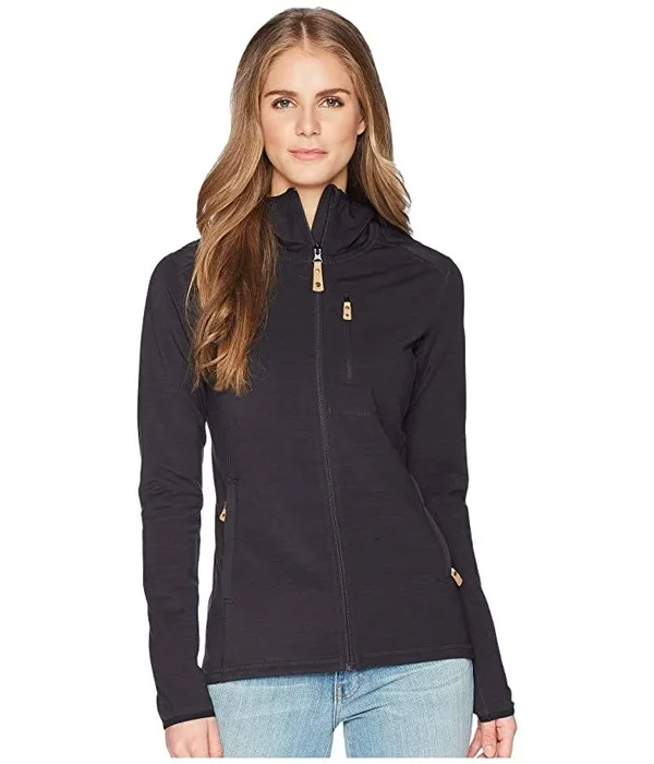 Fjallraven - Women's Keb Fleece Hoodie, Laurel Green-Deep Forest, Xs