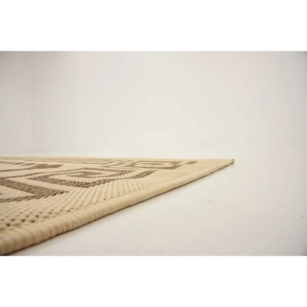 Unique Loom Outdoor Stars Area Rug - 6& x 6& Round - Gray