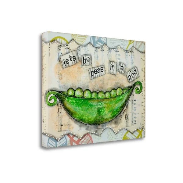 Lets Be Peas by Denise Braun Fine Art Giclee Print on Gallery Wrap