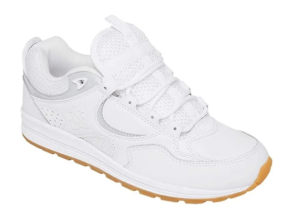 DC Kalis Lite Mens White Leather Lace Up Athletic Skate Shoes