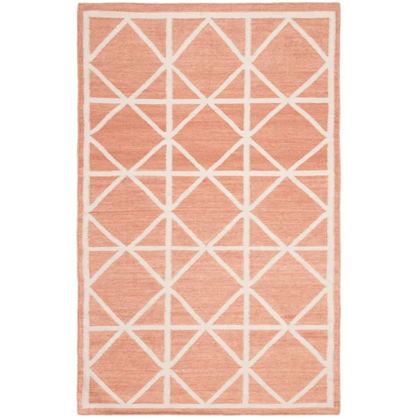 Safavieh Dhurries Dhu558B 2&6x22 x 8&0x22 Runner Purple, Ivory Area Rug