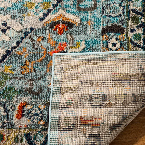 Safavieh Monaco MNC255M 2&2x22 x 8&0x22 Runner Blue, Light Grey Area Rug