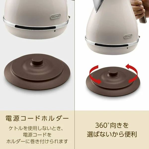 Delonghi Electric Kettle 1.0L Icona Vintage Collection KBOV1200J-BG Dolce Beige