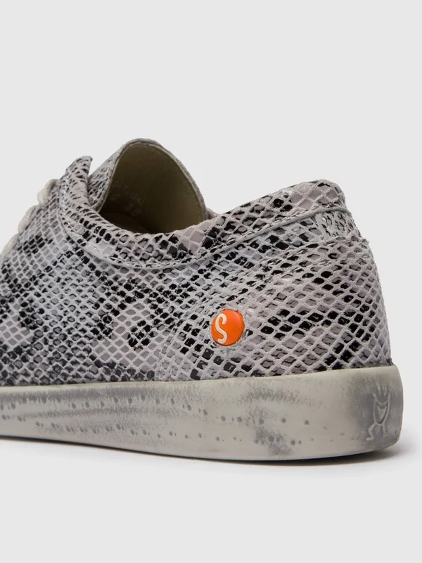 Softinos Black White Lace-Up Trainers - Overcube