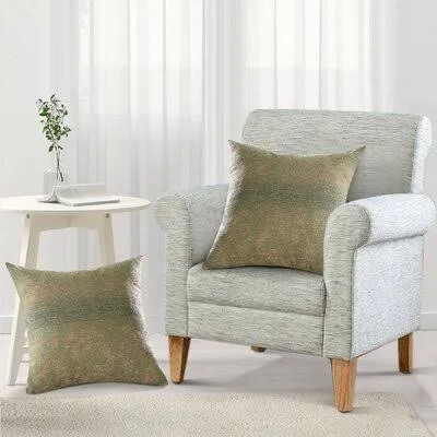 Dante Jacquard Chenille Big Zipper Throw Pillow Cover Mercer41 Color: Taupe/Sage