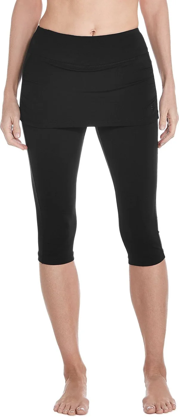 Coolibar UPF 50+ Women's Shorebreak Skirted Swim Capris - Sun Protective