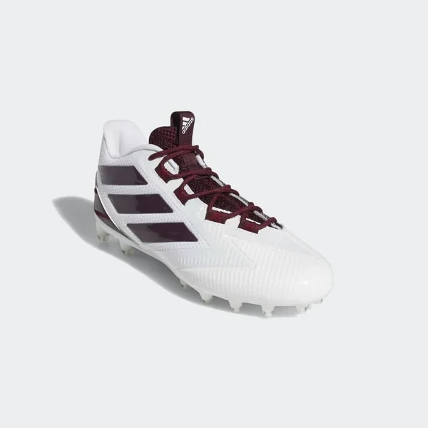 Adidas Men's Freak Carbon Low Football Cleats, 16, White/Maroon