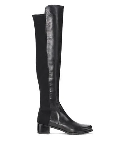 Stuart Weitzman Reserve Leather Over-The-Knee Boots - Black