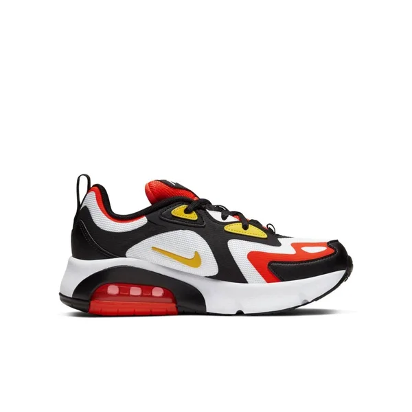 Nike Boys Air Max 200 Shoes Black/Chrome Yellow/White Size 04.0