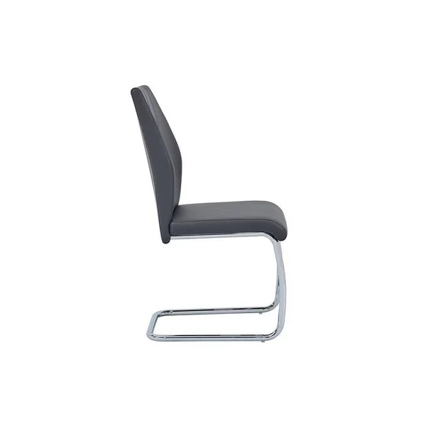 Gudmund 2-Piece Modern Dining Chairs in White Faux Leather