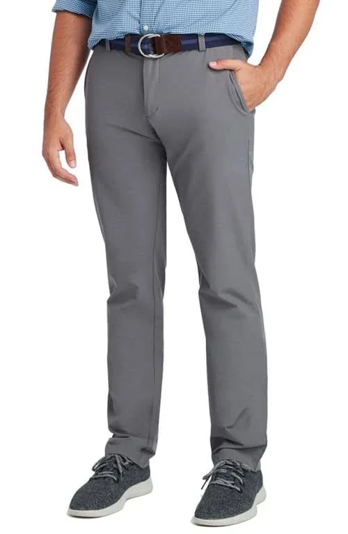 Vineyard Vines Performance Slim On-The-Go Pants Gray Harbor, Men's, Size: 30 30