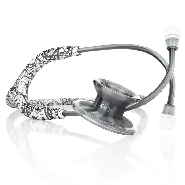 MD One Epoch Titanium Adult Stethoscope - Moulin Blanc, Gray