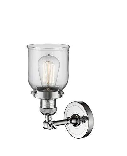Innovations Lighting Glass All 1-Light Armed Sconce, Silver