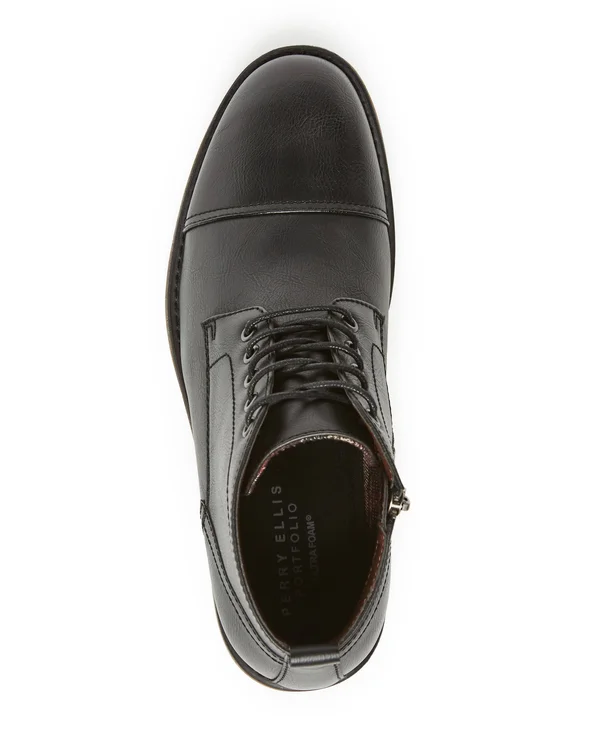 Perry Ellis Men's Manning II Boots in Black - Size 9.5, Regular