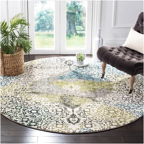 Safavieh Watercolor Traditional Area Rug Collection - Square 6&7x22 WTC672B-7SQ