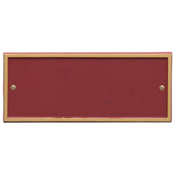Whitehall Hartford - Mini Wall - One Line Address Plaque ( Red/Gold)