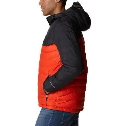 Columbia Powder Lite Hooded Jacket - Men's Red Quartz/Shark - XXL