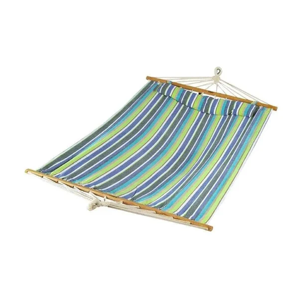 Bliss Hammocks Oversized Hammock with Spreader Bars and Pillow, Nautical Stripe
