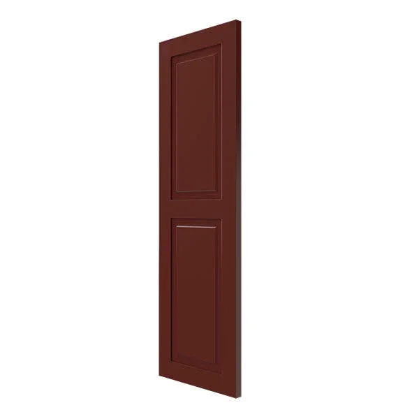 Ekena Millwork CWR18X053CRC 18x22W x 53x22H Exterior Composite Raised Panel Shutters (Per Pair), Cottage Red
