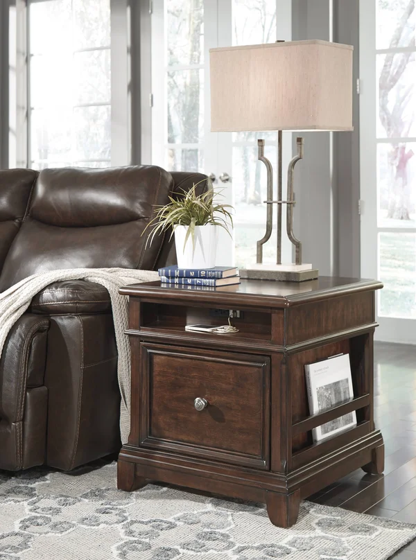 Ashley Lavidor Brown Rectangular End Table T809-3