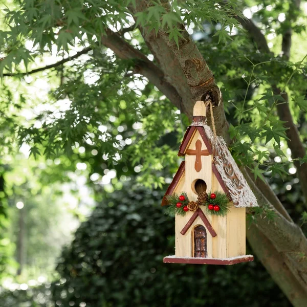 Glitzhome 23.43x22H Oversized Wooden Church Birdhouse
