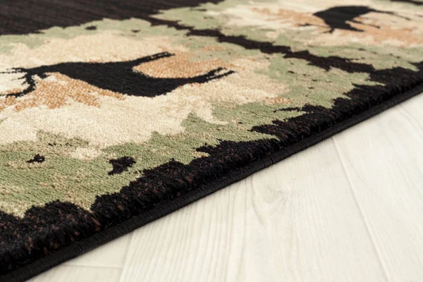 United Weavers Yalor Woodsman Boarder Lodge Black Polypropylene Area Rug or Runner, Size: 7&10 inch x 10&6 inch