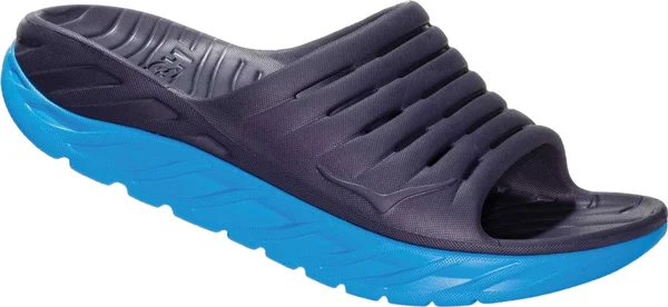 Hoka One One Ora Recovery Slide Women's - Ebony/Dresden Blue - 11