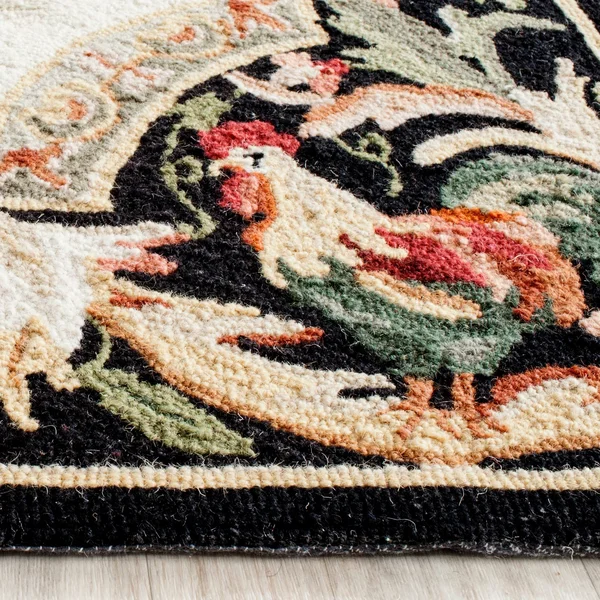 Safavieh Chelsea HK48K 2&9x22 x 4&9x22 Ivory - Black Area Rug
