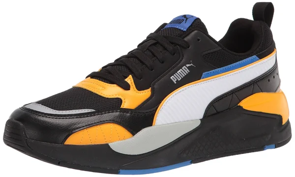 Puma X-Ray 2 Square Sneakers, Black/White/Saffron, 9.5