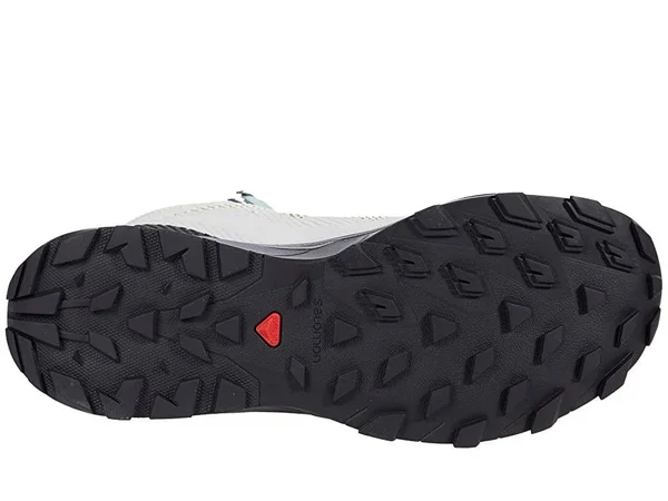 Salomon Women's Outline Mid GTX Shoe - 12 - Lunar Rock, Black, Pastel Turquoise