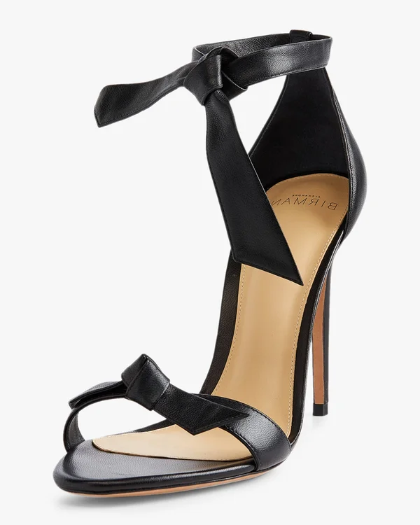 Alexandre Birman Clarita Knotted Leather Sandal - White