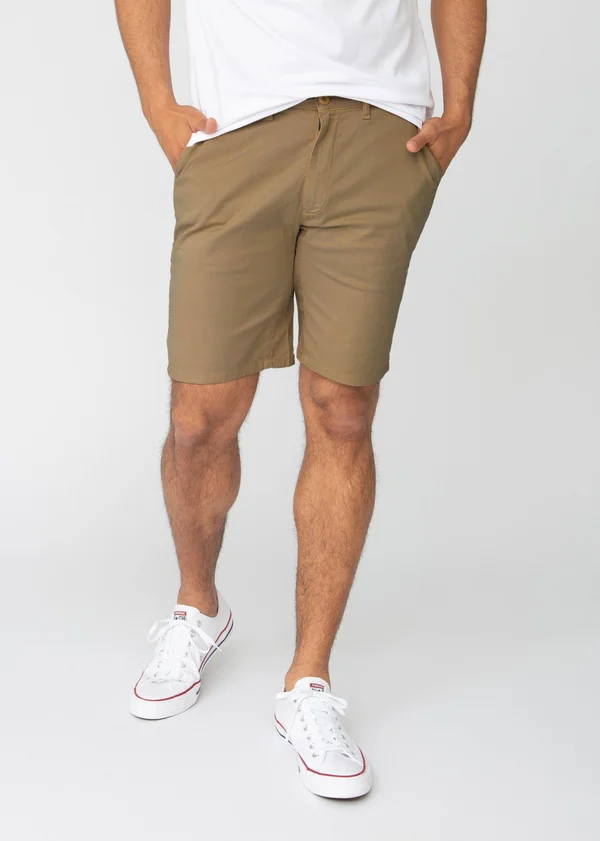 DUER Men's Live Lite Journey Short Khaki - Size 31 - 9, Hawkeye