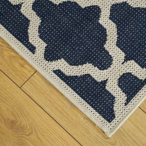 runrug USA Moda_Trellis_Blue_230cm_x_60cm OW: 230cm x 60cm