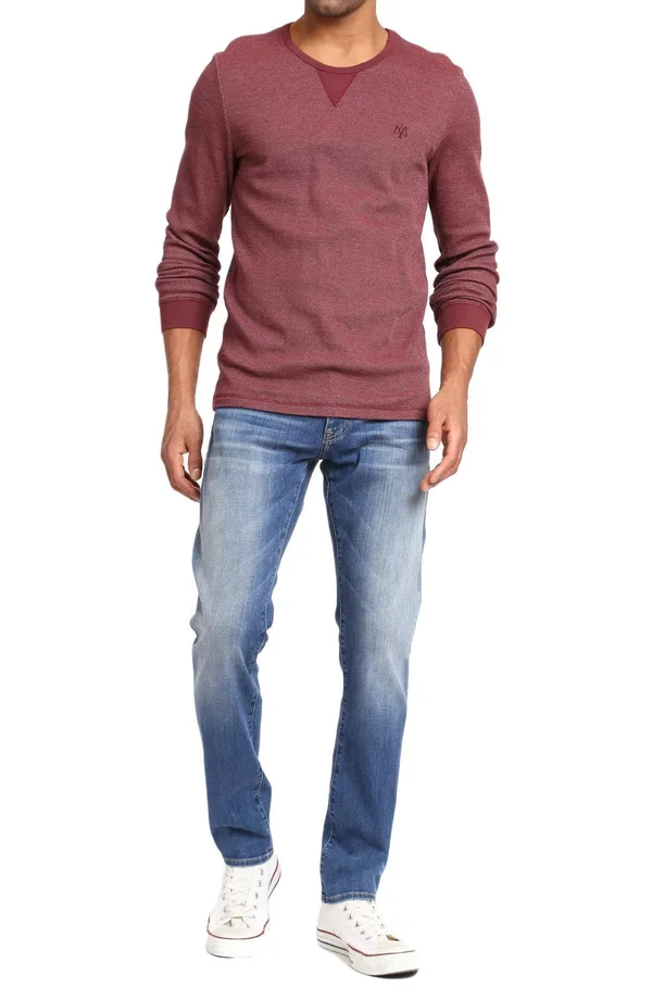 Mavi Jeans Jake Slim in Mid Foggy Williamsburg Jeans - Blue