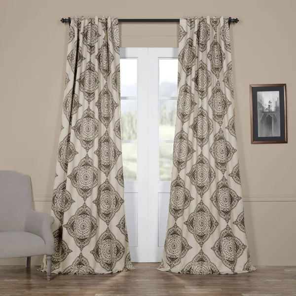 Henna Black Blackout Curtain