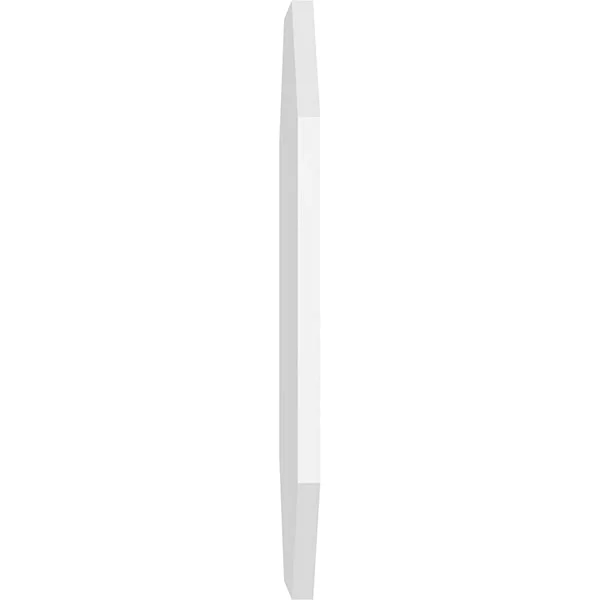 Ekena Millwork GVPOV20X3401SN 20x22W x 34x22H Vertical Elongated Octagon Surface Mount PVC Gable Vent: Non-Functional, w/ 3-1/2x