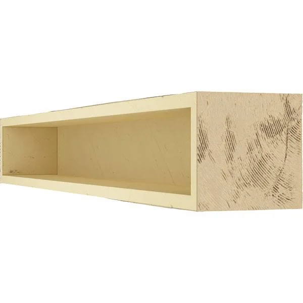 Ekena Millwork MANURW08X10X48PP 8x22H x 10x22D x 48x22W Riverwood Faux Wood Fireplace Mantel - Natural Pine