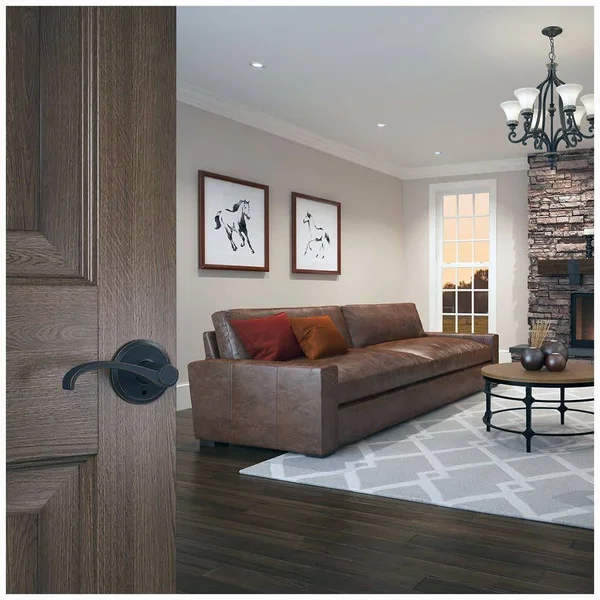 Schlage Fc21wit608ald Whitney Lever with Alden Rose Passage and Privacy Lock Satin Brass Finish