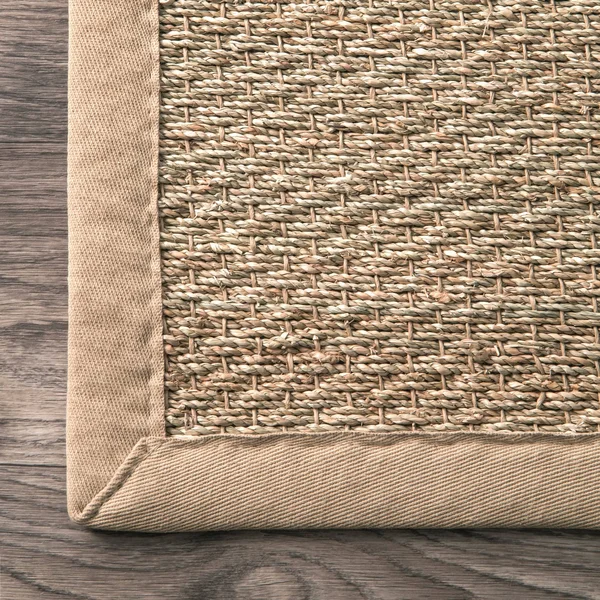 nuLOOM Elijah Seagrass Natural Area Rug, 8& Round, Navy