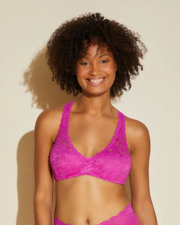 Cosabella - Racie Racerback Bralette, L, Cape Fuchsia