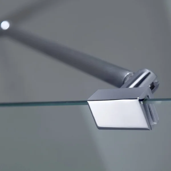 Aston Aquadica 32x22 x 32x22 x 72x22 Completely Frameless Square Hinged Shower Enclosure - Stainless Steel