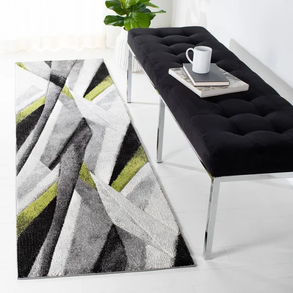 Safavieh Hollywood Rug Collection HLW710Y - Grey - Green - 2&-3x22 x 8&