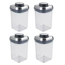 OXO Steel Pop Square Container 0.9 qt - Set of 4