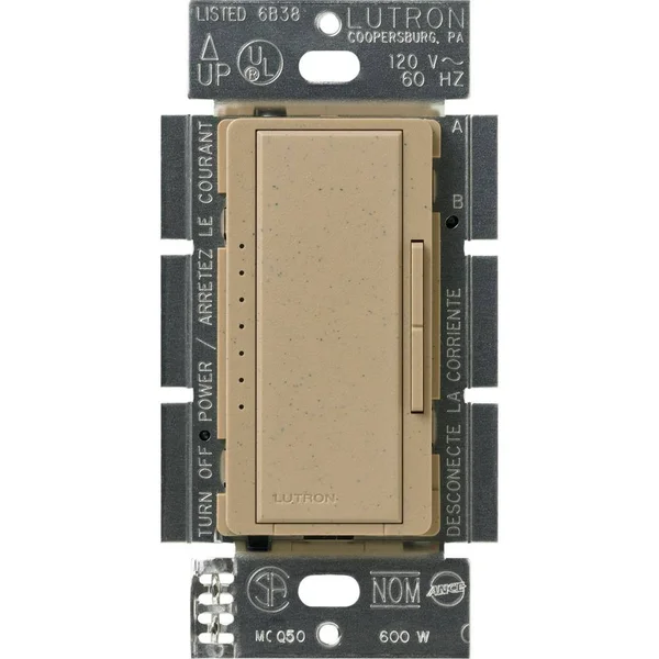 Lutron MSCELV-600M-MS Electronic Low-Voltage Dimmer, Mocha Stone