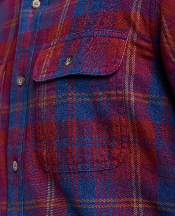 Toadu0026Co Indigo Flannel Slim Long Sleeve Shirt Men's Clothing Port : XL