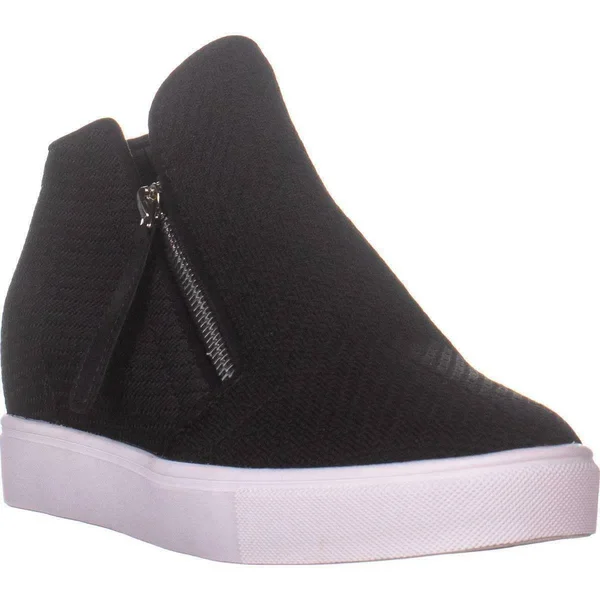 Steve Madden Black Camden Knit Wedge Sneakers