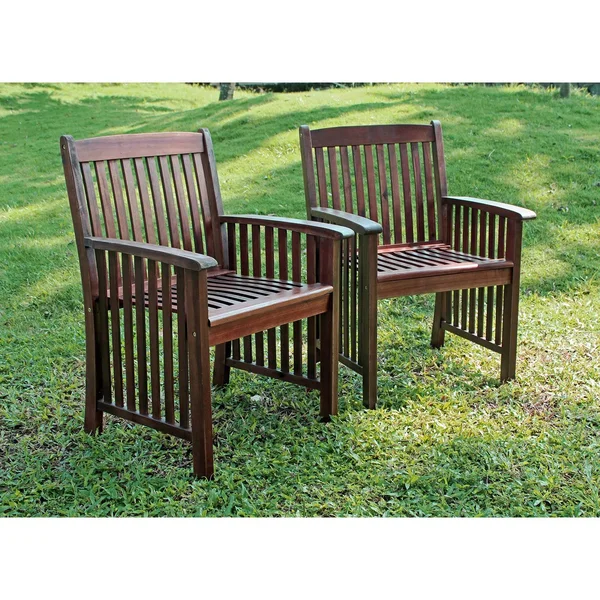 International Caravan Highland Acacia Denver Arm Chair (Set of 2)