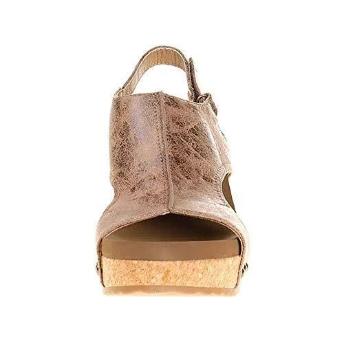 Corkys Brown Distressed Carley Sandal 11