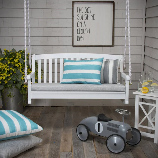Grouchy Goose Sydney Rectangular Outdoor Bench Cushion with Ties