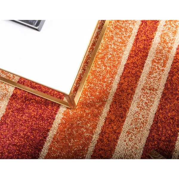 Unique Loom Autumn Artisanal Rust Red 8& 0 x 10& 0 Area Rug